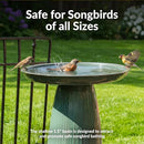 Sunnydaze Gleeful Garden 23" Tall Metal Modern Bird Bath for Outside - Brand New