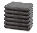 SIMPLY LOFTY 100% COTTON BATH TOWELS SET 24"X46" (6 PACK) - CHARCOAL GREY - Like New