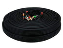 Monoprice 100ft 18AWG CL2 5-RCA Component VideoAudio Coaxial Cable Black - Brand New