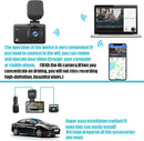 UPGROW PB36 4K Dual Dash Cam Front and Rear, WiFi and GPS, 3" Screen - Black Like New