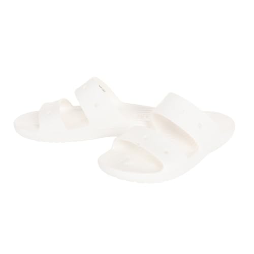 CROCS CLASSIC SLIDE SANDALS UNISEX TWO-STRAP CASUAL SIZE MEN 12 WHITE - Brand New