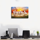 7 Horses Running Painting Vastu with Frame 7 Running Horses 7 Horse Painting - Like New