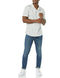 AEM20102SS22 AMAZON ESSENTIALS MEN'S COTTON RESORT SHIRT SLIM-FIT LIGHT BLUE L - Brand New
