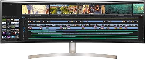 LG Ultrawide Dual QHD Monitor 49" 5120 x1440 Curved - 49WL95C-W Like New