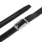 CARLO FELLINI GENUINE LEATHER RATCHET MEN ONE SIZE ADJUSTABLE - SILVER/BLACK - Like New