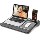 ABOVETEK LAP DESK HOME OFFICE DESK WITH TABLET PEN HOLDER LD-255G - GRAY WOOD - Like New
