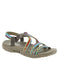 SKECHERS WOMEN REGGAE SEW ME BOHO WOVEN STRAPPY SLINGBACK SIZE 8.5 TAUPE MULTI - Brand New