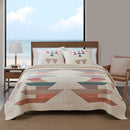 Pendleton 24451 Palm Canyon Pieced Quilt Set King Sandshell Multicolor - Brand New