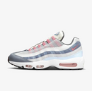NIKE MEN'S AIR MAX 95 LOW TOP LIFESTYLE SHOES 10 - VAST GRAY/RED STARDUST WHITE - Like New