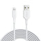 ANKER POWERLINE II LIGHTNING CABLE MFI CERTIFIED USB CHARGING CORD - WHITE - Like New