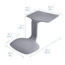 ECR4Kids The Surf Portable Activity Lap Desk, 10-Pack, Grey - Brand New