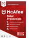 MCAFEE TOTAL PROTECTION 10 DEVICE ANTIVIRUS INTERNET SECURITY MAILED KEY CARD - Brand New