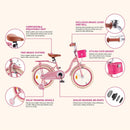 ROYALBABY PRINCESS GIRLS KIDS BIKE 14 INCH WITH BASKET FOR AGE 3-12 AMIGO/PINK - Like New