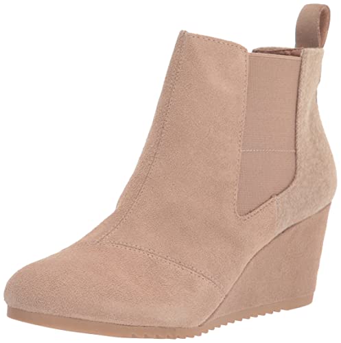 10018692 TOMS WOMEN'S BAILEY ANKLE BOOTS WARM TAUPE SIZE 8.5 W6.5 - Like New