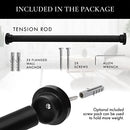 Meriville 1" Diameter Metal Spring Tension Rod Adjustable Length 18"-30", White - Like New