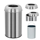 Garvee 18.5 gal/70 L Open Top Trash Can, Stainless Steel Garbage Can, Kiosk - Like New