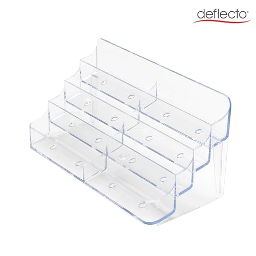 DEFLECT-O DEFLECTO 70801 EIGHT-POCKET BUSINESS CARD HOLDER CAPACITY 400 CLEAR - Brand New
