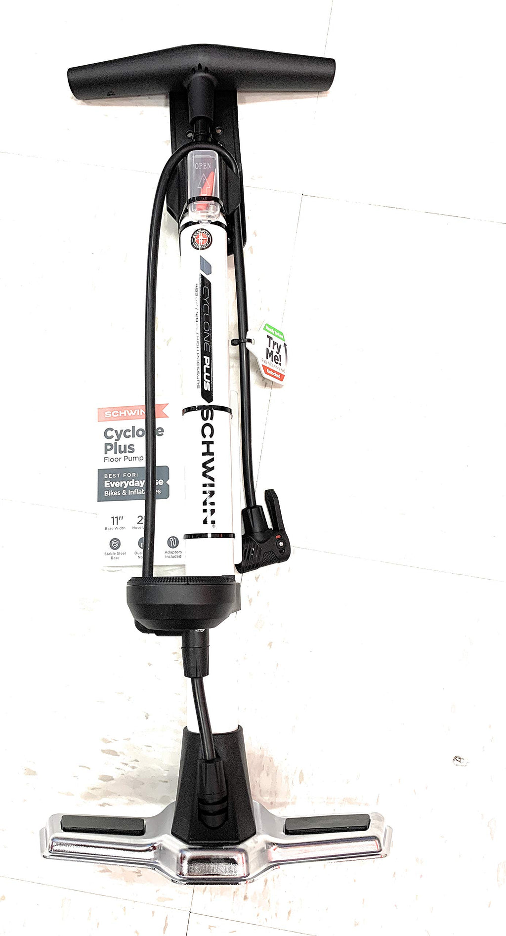 Cyclone Plus SCHWINN CYCLONE PLUS BIKE PUMP - WHITE - Brand New – Retailking.com