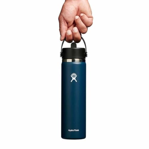 Hydo Flask Insulated Wide Mouth Straw Lid 24 Oz W24BFS464 - Indigo - Like New