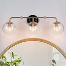 CLASSY LEAVES BLACK GOLD BATHROOM LIGHT FIXTURES - BLACK AND GOLD - Like New