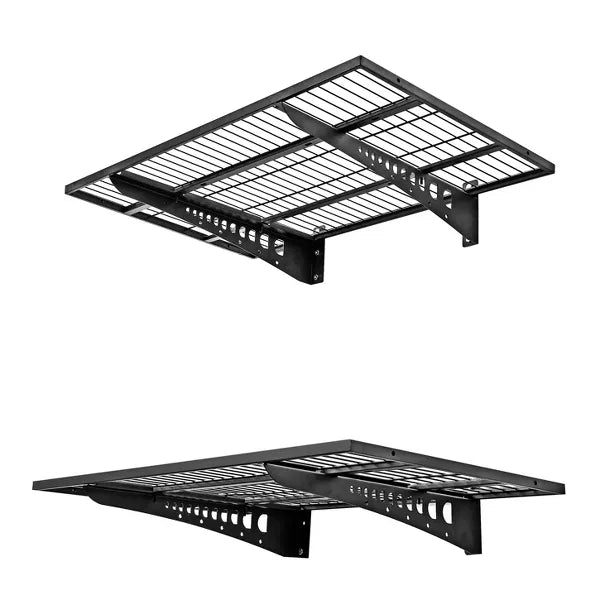 LUGO 2X3 FT GARAGE WALL SHELVES, 2 PACK - BLACK - Like New