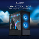 LIAN LI LANCOOL 207 Compact ATX RGB Gaming Computer Case, Airflow Mesh Panels - Like New