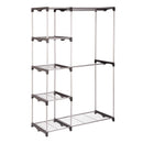 HONEY-CAN-DO WRD-02124 DOUBLE ROD FREESTANDING CLOSET 45L X 19W X 68H - CHROME - Like New