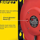 ReelWorks Extension Cord Reel Retractable 14AWG x 40 Ft 3C SJT CR605132S3A - Red - Like New