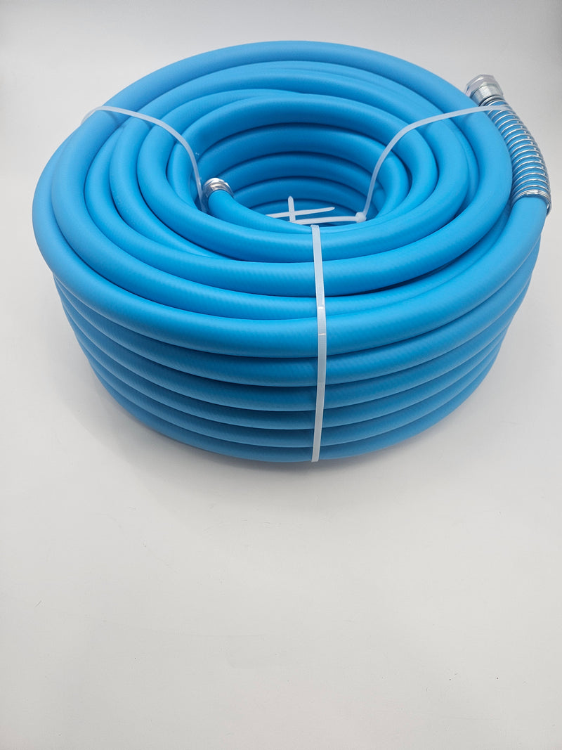 Aqua Joe AJPGH50-DWS 5/8 in 50 Ft. Hybrid Polymer Flex Kink Free Hose - Blue - Like New