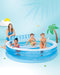 INTEX 57190EP Swim Center Inflatable Family Lounge Pool: Built-In Bench - BLUE - Like New
