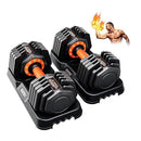 WLR 2026 Upgrade Adjustable Dumbbell Set 25lb/50lb - 1 Hand Quick-Dial, Orange - Like New