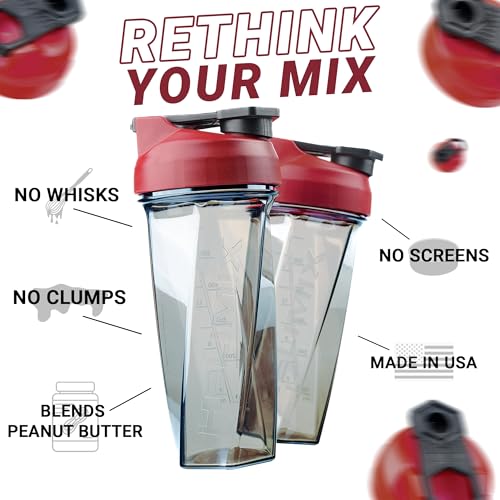 HELIMIX 2.0 VORTEX BLENDER SHAKER BOTTLE HOLDS UPTO 28OZ - BURGUNDY - Brand New