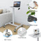 DUMOS SMALL STANDING LAPTOP DESK MANUAL ADJUSTABLE MOBILE 48 X 65 - WHITE - Like New
