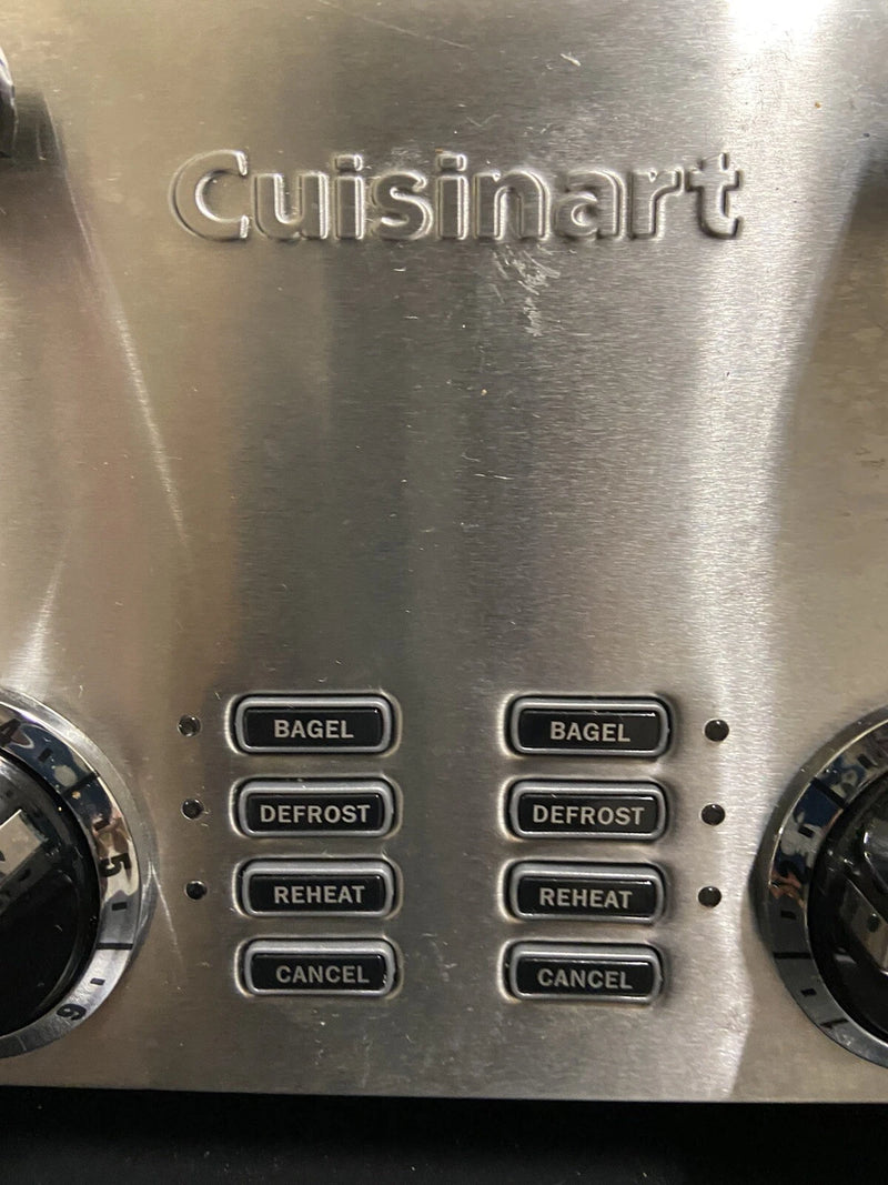 CUISINART ELEMENTS 4-SLICE TOASTER BAGEL STAINLESS STEEL MODEL - GRAY - Like New