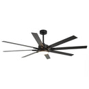 PARROT UNCLE 65" TERESA MODERN DOUBLE-SIDED BLADES CEILING FAN REMOTE - BLACK - Like New