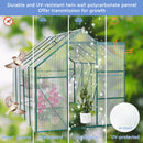 ALUMINUM 6×10 FT OUTDOOR PATIO WALK-IN SPACIOUS GREENHOUSE - GREEN - Like New