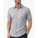 JAMES TAILOR GALAXY MEN'S SHORT SLEEVE KNIT BUTTON DOWN SHIRT, 3XL, HEATHER GRAY - Brand New