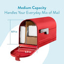 ARCHITECTURAL MAILBOXES 7600R-MB1 MAILBOX, MEDIUM - RED - Like New