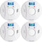 LINSOAL Smoke Carbon Monoxide Detector Co2 Detector Battery 4 Pack - White Like New