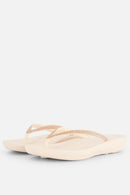 FITFLOP WOMEN'S IQUSHION OMBRE-SPARKLE FLIP-FLOPS SANDALS - SIZE: 9 - ROSE FOAM - Like New