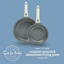 SUR LA TABLE KITCHEN ESSENTIALS CRAFT STUDIO CAST ALUMINARY SKILLET - WHITE - Like New