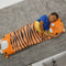 HAPPY NAPPERS PILLOW & SLEEPY SACK- TIGER (MEDIUM) - ORANGE - Like New