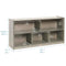 ECR4KIDS 5 COMPARTMENT MOBILE STORAGE CABINET 24IN CLASSROOM FURNITURE GREY WASH - Like New