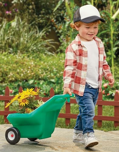 LITTLE TIKES TRACTOR & CART, FOOT-TO-FLOOR RIDE-ON, 1-5 YEARS - GREEN - Like New