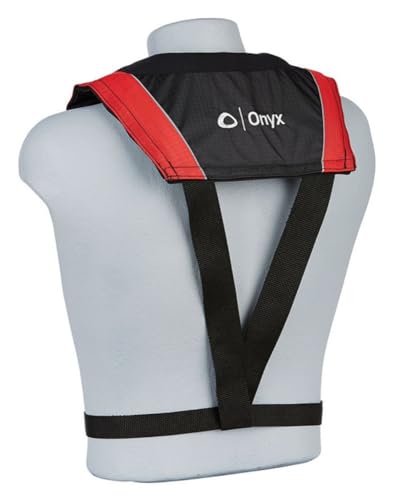 ONYX ABSOLUTE OUTDOOR M-24 MANUAL INFLATABLE VEST SIZE OVER 80LBS - RED - Brand New