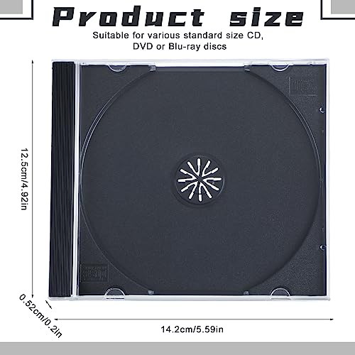 Kigley 25 PCS CD JEWEL CASE,55g each, SINGLES & REGULAR FORMAT, Slide in Black - Like New