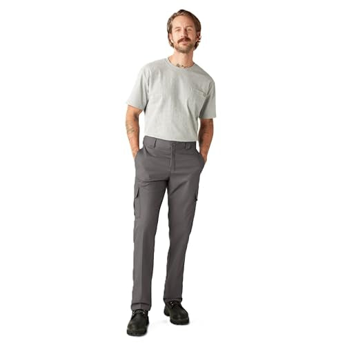 DICKIES MEN'S FLEX REGULAR FIT CARGO PANTS SIZE MEN 36X32L GRAVEL GRAY - Brand New