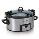 CROCK-POT 6 QUART COOK CARRY PROGRAMMABLE SLOW COOKER CPSCVC60LL-S - SILVER - Like New