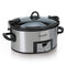 CROCK-POT 6 QUART COOK CARRY PROGRAMMABLE SLOW COOKER CPSCVC60LL-S - SILVER - Like New