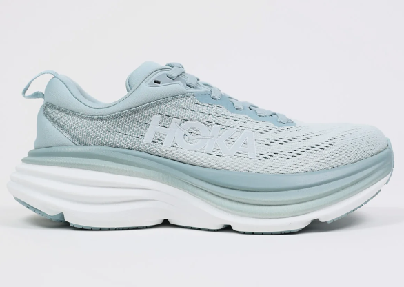 1127952 HOKA ONE ONE Womens Bondi 8 Textile Cloud Blue/Ice Flow Size 8 - Like New